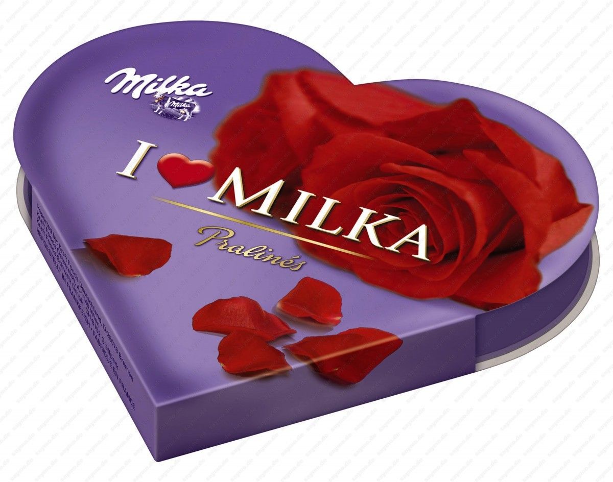 32EUR/100g) I LOVE MILKA HERZ 50g