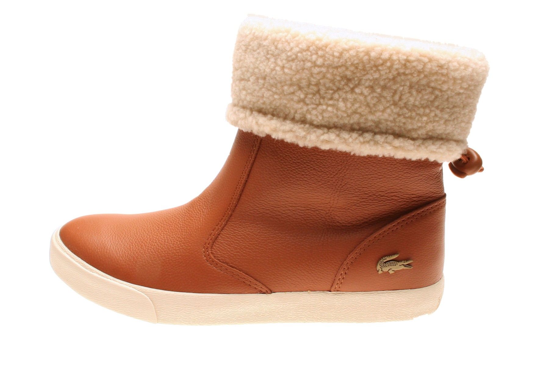 Lacoste Damen Winterstiefel Matane 3 Leder Tan Braun