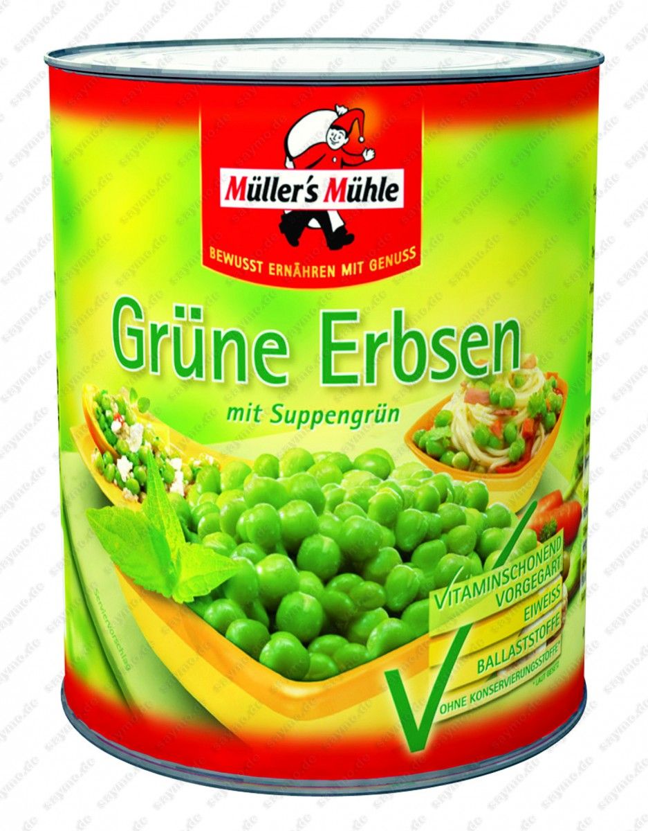 59EUR/1kg) Müllers Mühle Grüne Erbsen Suppengrün