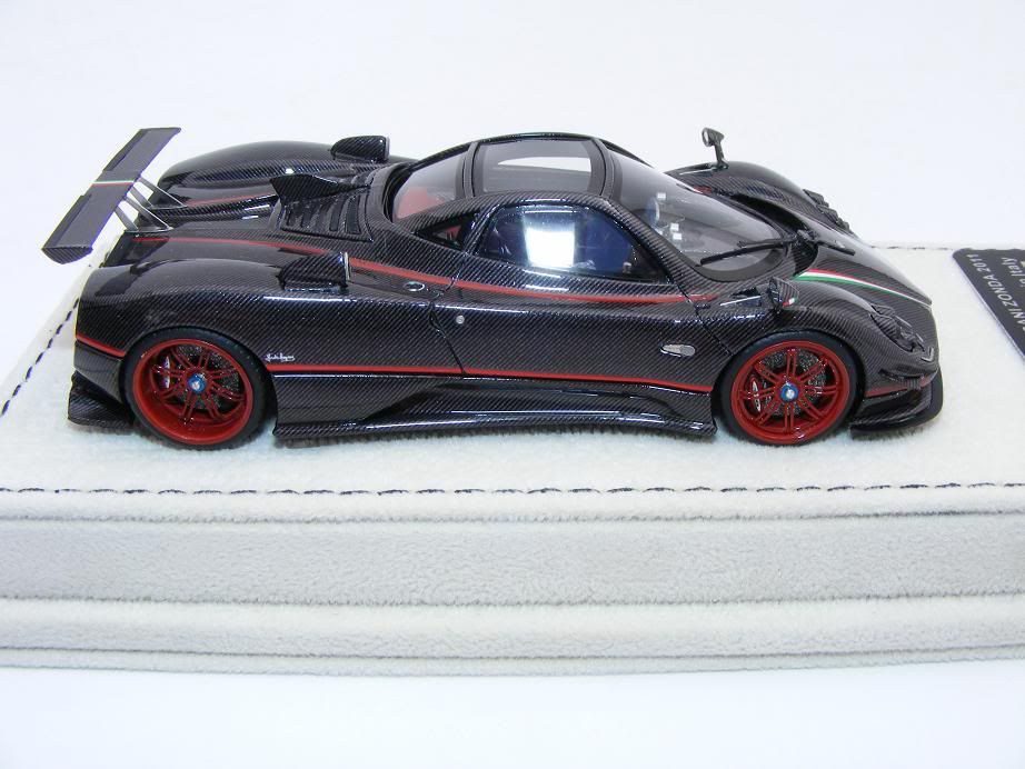 43 Tecnomodel Pagani Zonda Tricolore Carbon Fiber Alcantara Base Lmt