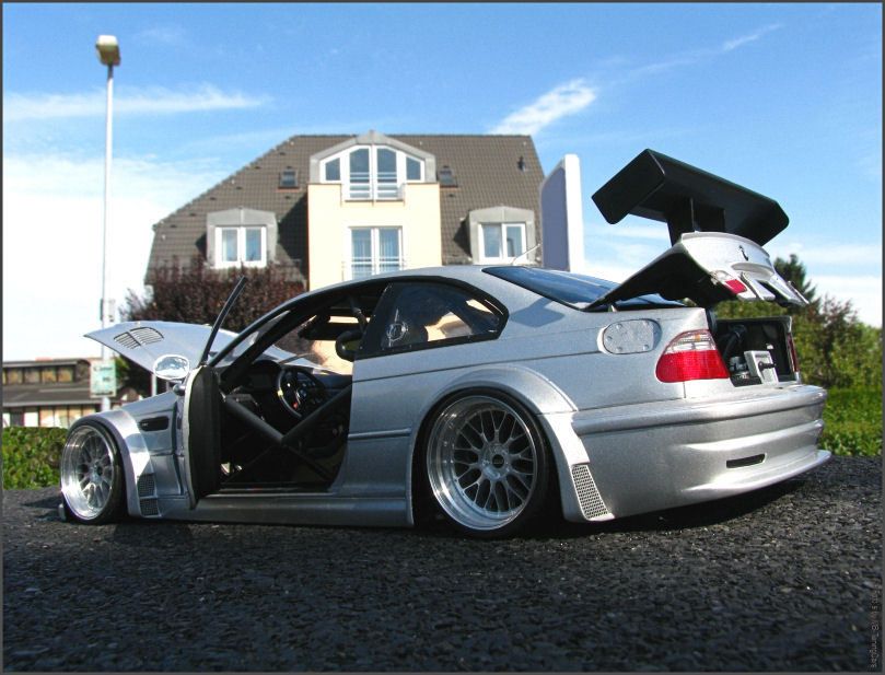 18 Tuning   Rar   Silber/Carbon   BMW E46 M3 GTR + BBS Alus