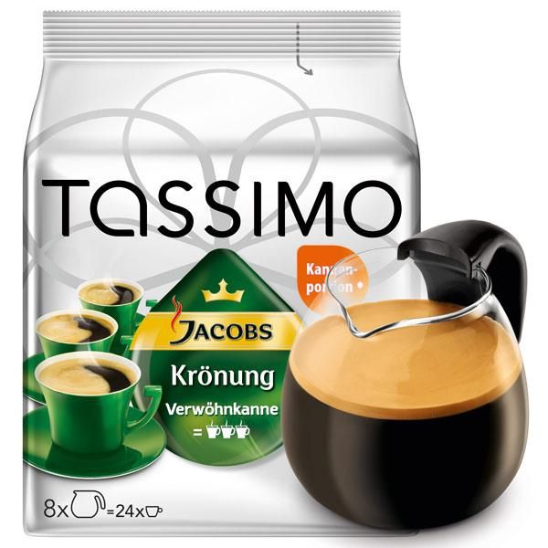 Tassimo Jacobs Krönung Verwöhnkanne, 8 Maxi T Discs + Tassimo