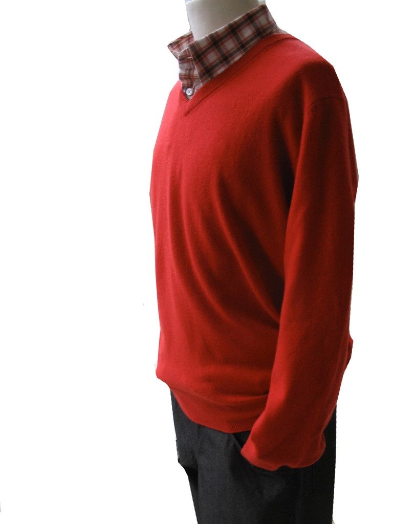 WERTIGER LUXUS PULLOVER,ROT,CASHMERE MIX,PECKOTT GR 54