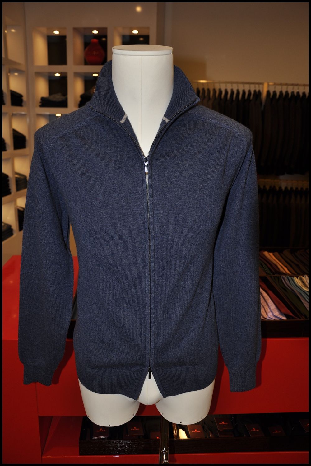 Piana Strickjacke NP 990€   Gr 54   blau   Kaschmir sweater