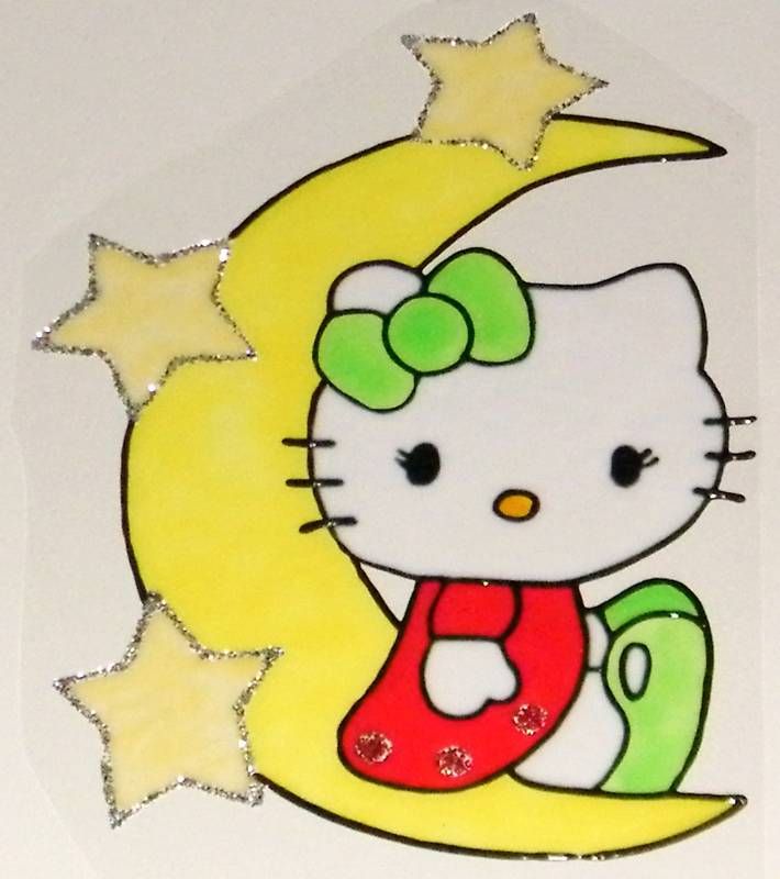 WINDOW COLOR Fensterbild Bild Hello Kitty Nachtleuchtf