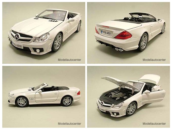 Mercedes SL 63 AMG weiß, Modellauto 118, Maisto