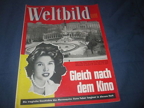 Weltbild 1. Juliheft 1959 14/59 Ilona Faber