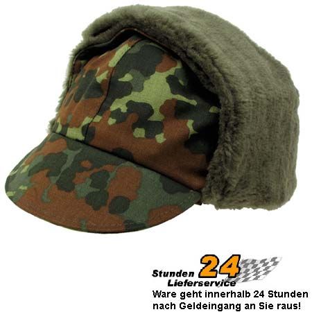 ORIGINAL BW Bundeswehr Wintermütze flecktarn 58 62 NEU