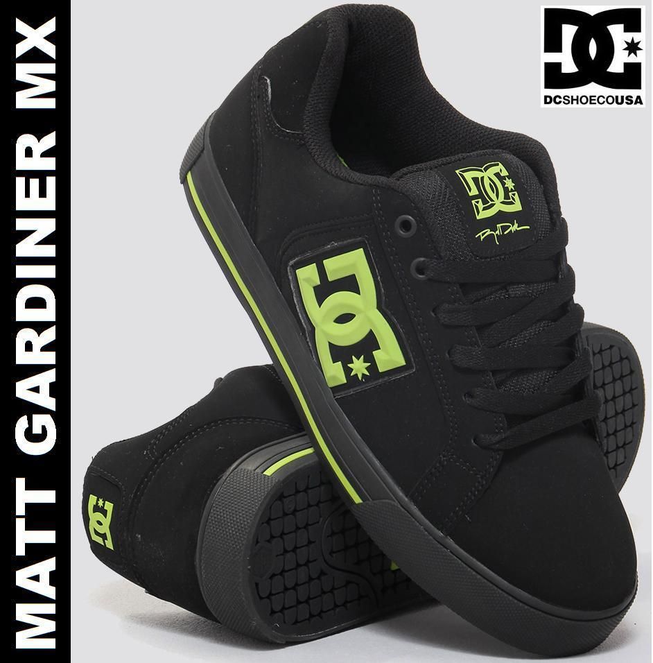 DC SHOES mens STOCK ROB DYRDEK skate trainers NEW BLACK SOFT LIME BLL