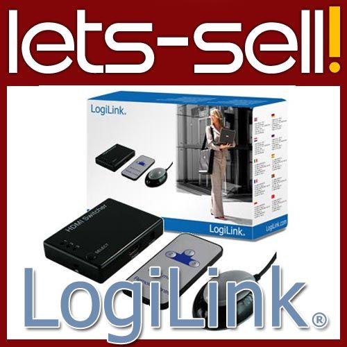 LogiLink   3fach HDMI Funk Umschalter Switch Verteiler