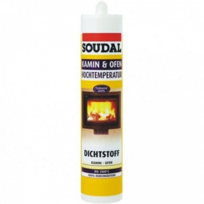 29.67€/1l) Soudal Kamin und Ofen Dichtstoff 300ml Hochtemperatur