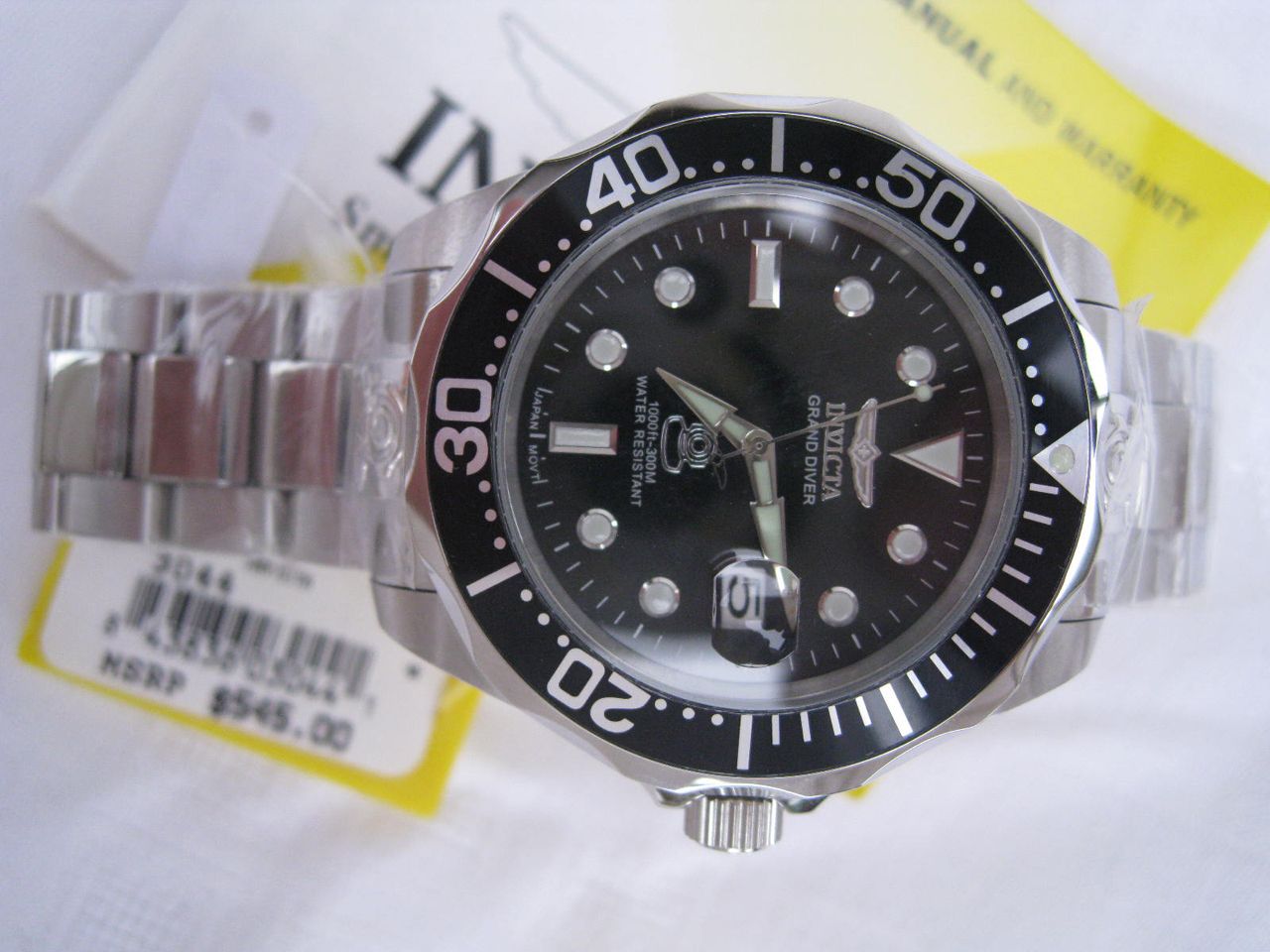 Invicta Grand Diver 3044 Nagelneu mit Folien volle Garantie