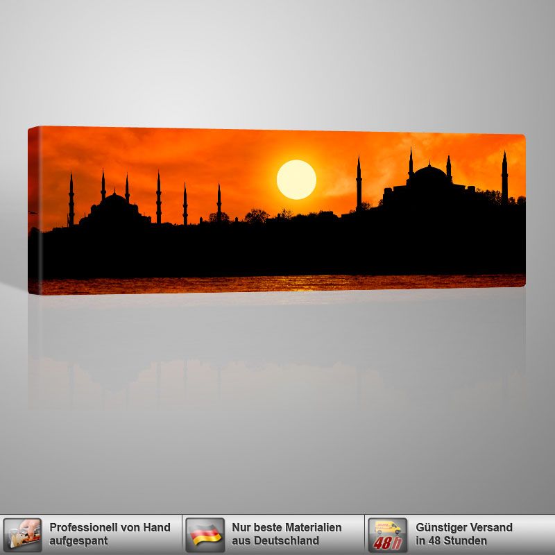 Late Istanbul BILD AUF LEINWAND 120x40cm GALVII Türkei