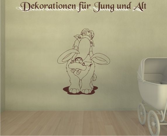 Wandtattoo Wandaufkleber Ice Age Manny 60x74cm