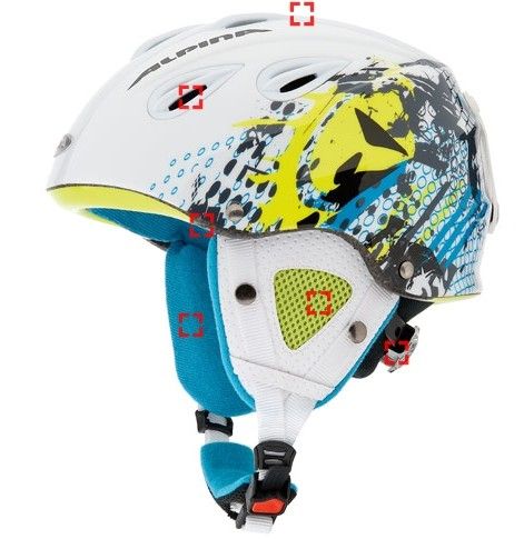 Alpina Grap Skihelm white lime