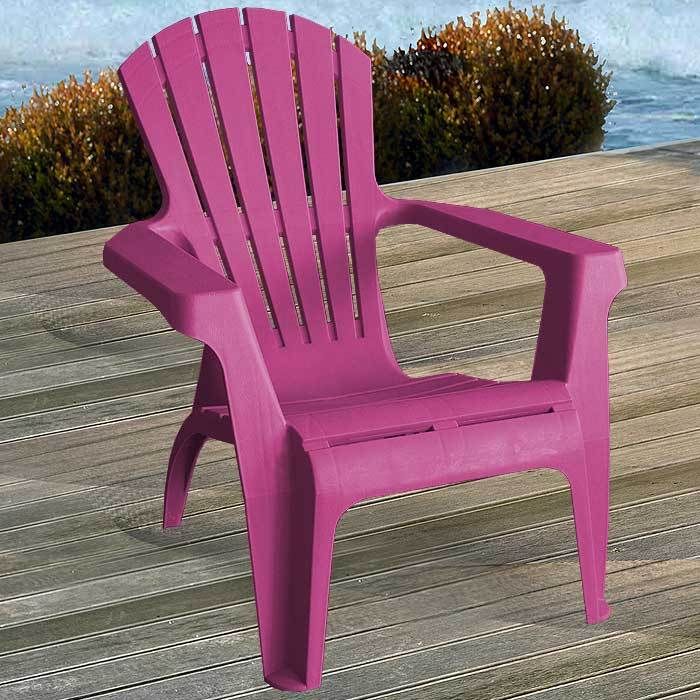 ADIRONDACK CHAIR GARTENSTUHL KUNSTSTOFF GARTENSESSEL STAPELSTUHL PINK