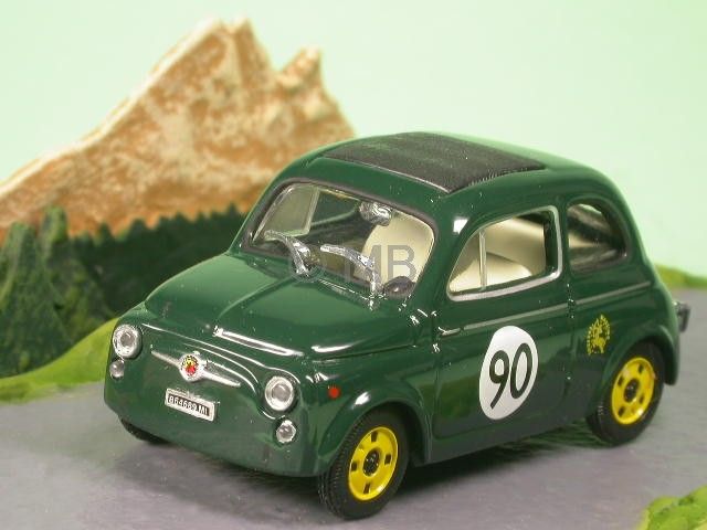 Fiat 500 D 90 gruen Modellauto Diorama Altaya 143