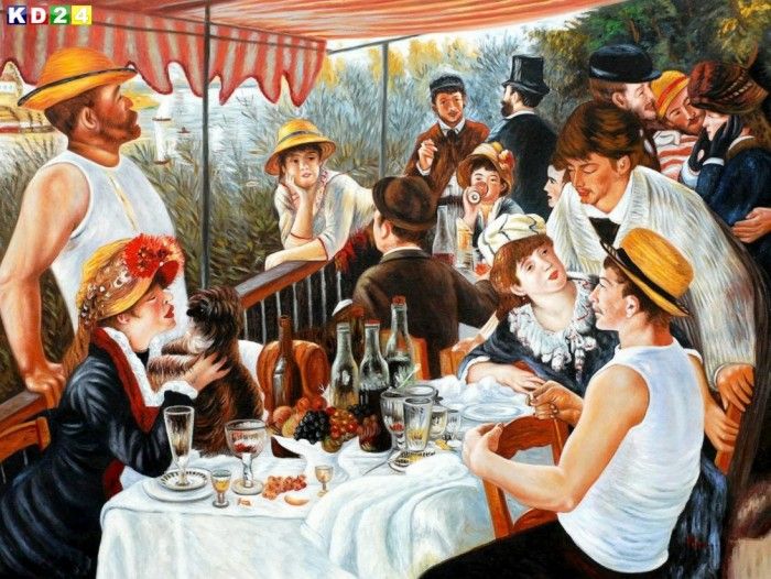 PIERRE RENOIR FRÜHSTÜCK DER RUDERER k74763 90x120cm ÖL