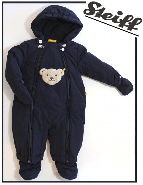 0006879 STEIFF SCHNEEANZUG OVERALL TEDDY BÄR /3032 MARINE