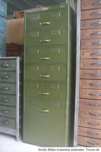 ART DECO STAHLSCHRANK METALLSCHRANK SCHUBLADENSCHRANK AKTENSCHRANK