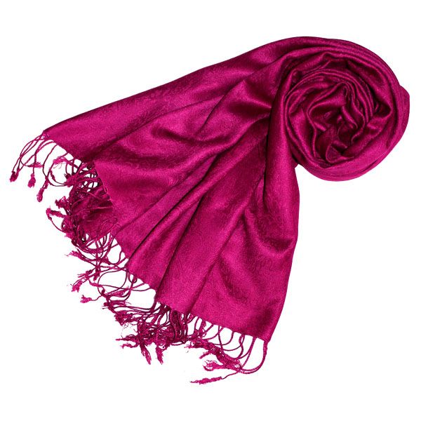 93080 LORENZO CANA Damenschal Pashmina Schal Paisley Damast Beere