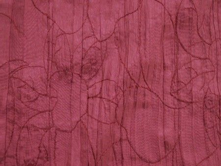 Taft Crinkle Magenta Stickerei Stoffe Blumen #518/109