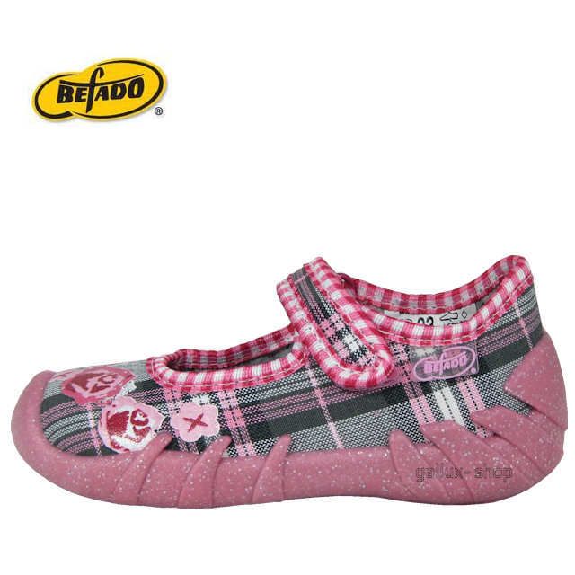 BEFADO Mädchen Ballerina Hausschuhe Schuhe Kinderschuhe Textilschuhe