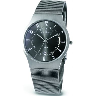 Skagen 233XLTTM Mens Gunmetal Mesh Bracelet Watch £119