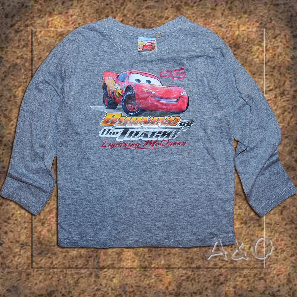 Pixar CARS LA Shirt T Shirt Longsleeve 110 116 122 128 NEU Grau