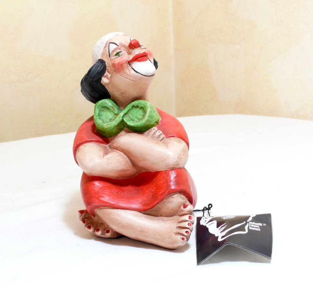 Clown 07767 von Susanne Juretzek Achatit , Clownfigur ca. 15 cm