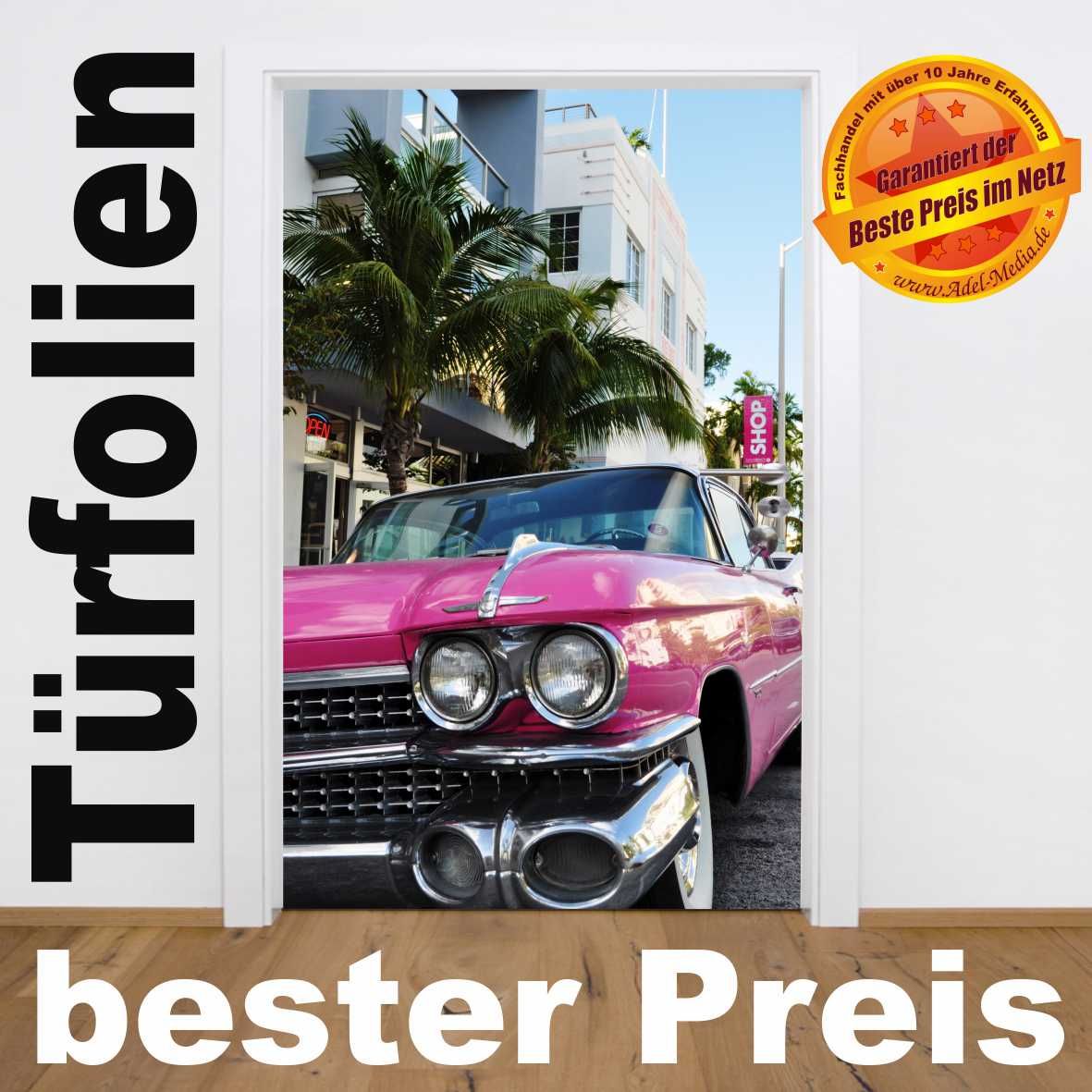 TF138 Stadt/Chevrolet/Miami Türposter Türtapete Glasdecor Tür