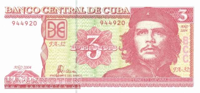 Kuba / Cuba   3 Pesos P.127   Ernesto Che Guevara UNC