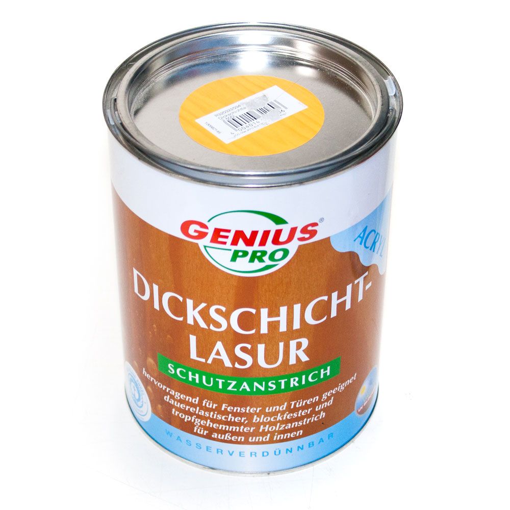 GeniusPro Dickschichtlasur Acr. Lasur Schutzanstrich Holzschutzlasur 2