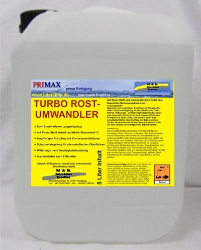 Ltr. Primax Turbo Rostumwandler 50 % Phosphorsäure, Keine