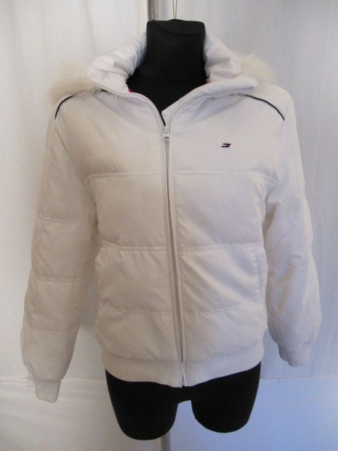 Tommy Hilfiger Jacke Daunenjacke L/40 Kunstpelz Kapuze