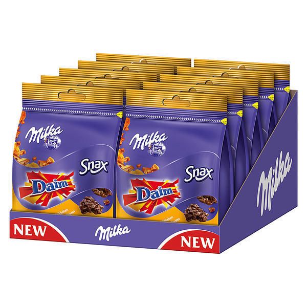 10 Beutel a 145g Milka Snax Daim Schokolade (1kg=13,55€)