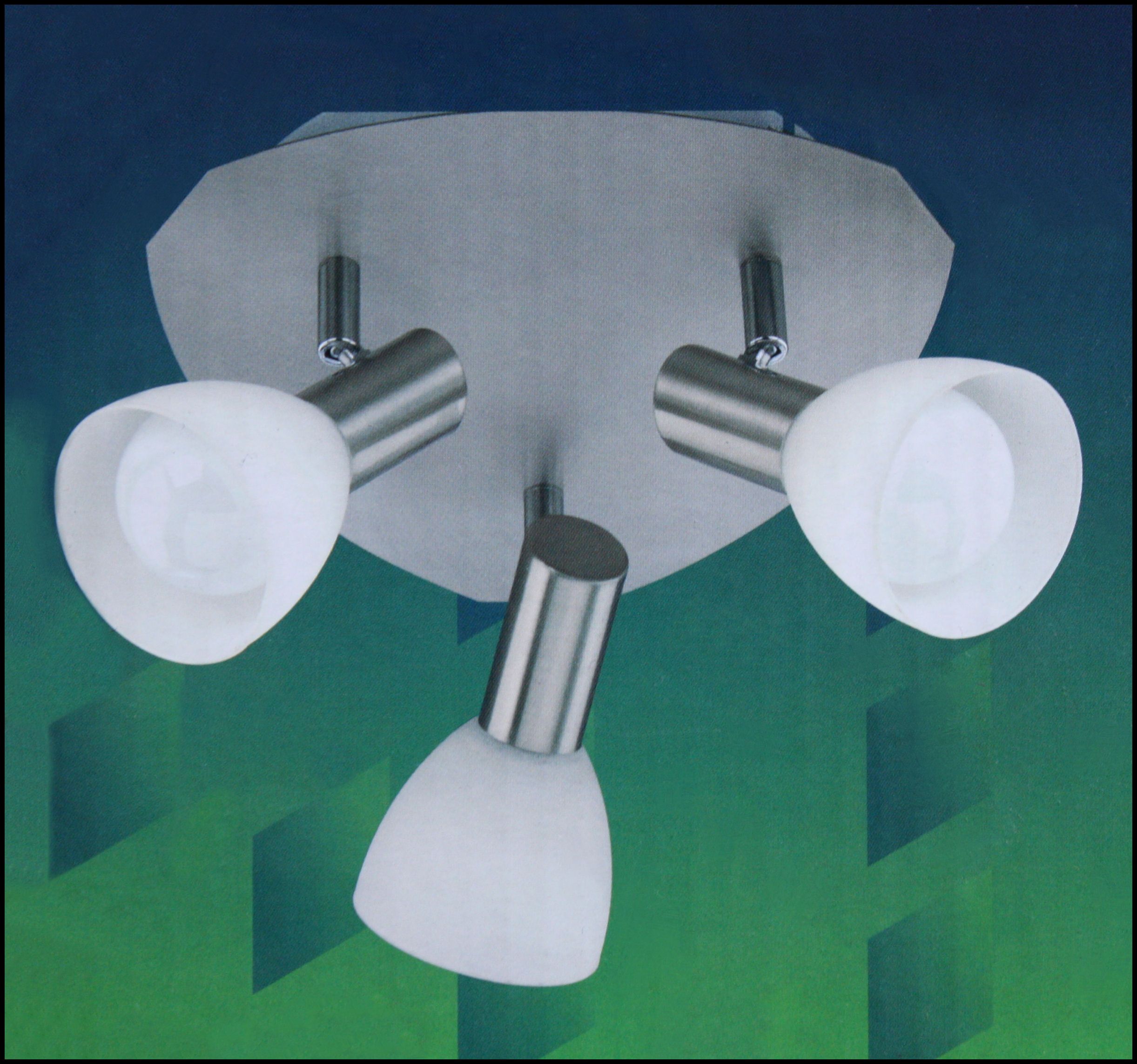 3Fl. Strahler Spot Rondell Deckenspot Deckenleuchte Deckenlampe