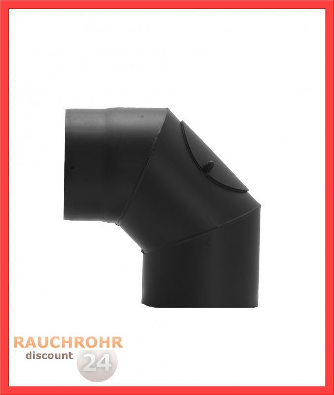 Rauchrohrbogen Rauchrohr Ofenrohr 160mm   90° m. Reinigungsöffnung