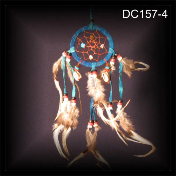 Stein Muschel Traumfänger, Dreamcatcher, blau 6x25cm (DC157 4)