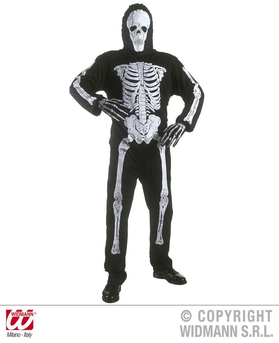 Fasching & Karneval ** SKELETT SKELETON mit Maske 128 140 158