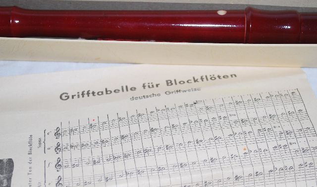 D174/ Blasinstrument FLÖTE Blockflöte SATURN Markneukirchen DDR OVP