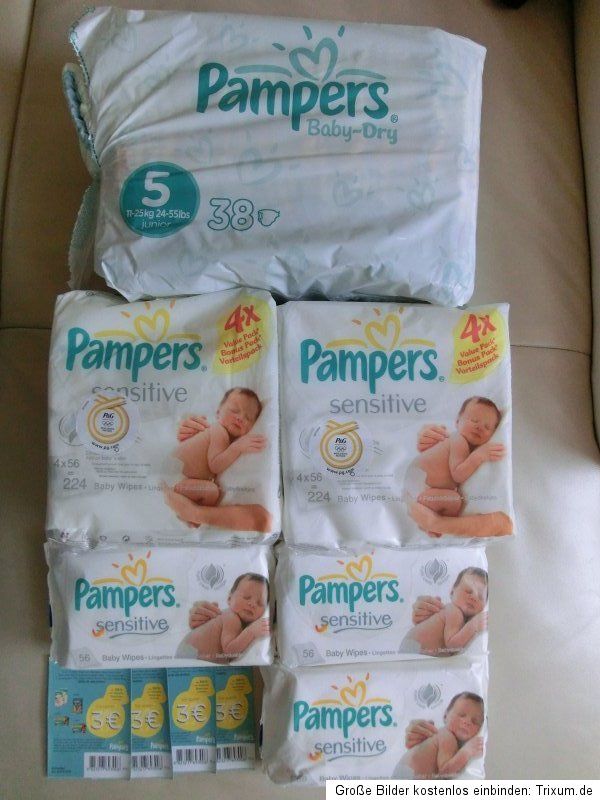 PAMPERS   FEUCHTTÜCHER _ 11 Pakete = 616 Tücher _ sensitive