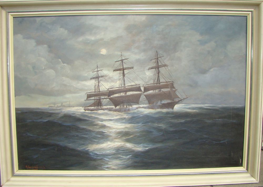 Alfred GABALI, 1923 (1886 1963) Segelschiff 188/13114