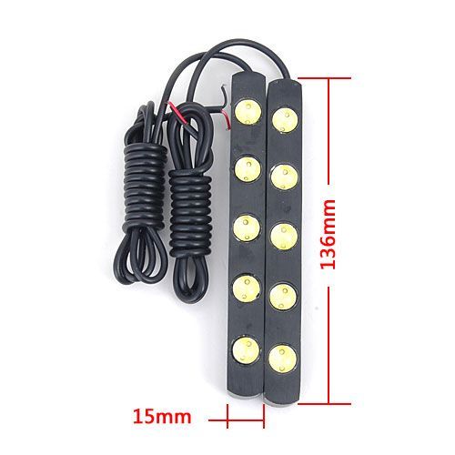 NEU 2x 5 LED Helle Tagfahrlicht Tagfahrleuchten Sicherheit Lampe Licht