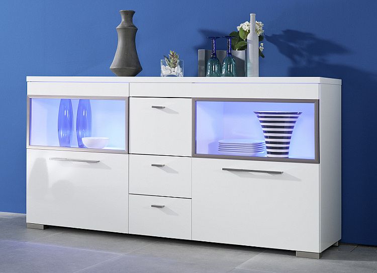 Mäusbacher Malibu 177 Sideboard hochglanz weiss