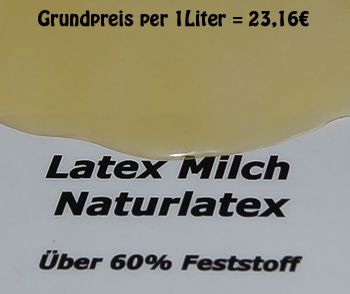 Flüssiglatex 250ml Semi Transparent  Ammoniakfrei  1L=23,16