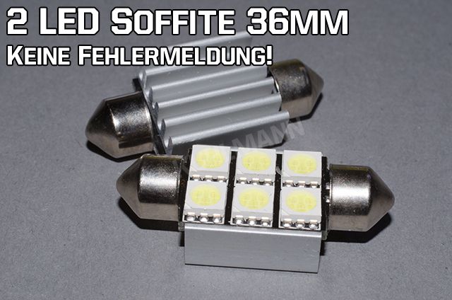 2x LED SMD Kennzeichenbeleuchtung Mercedes CLK W208 W209 AMG L43