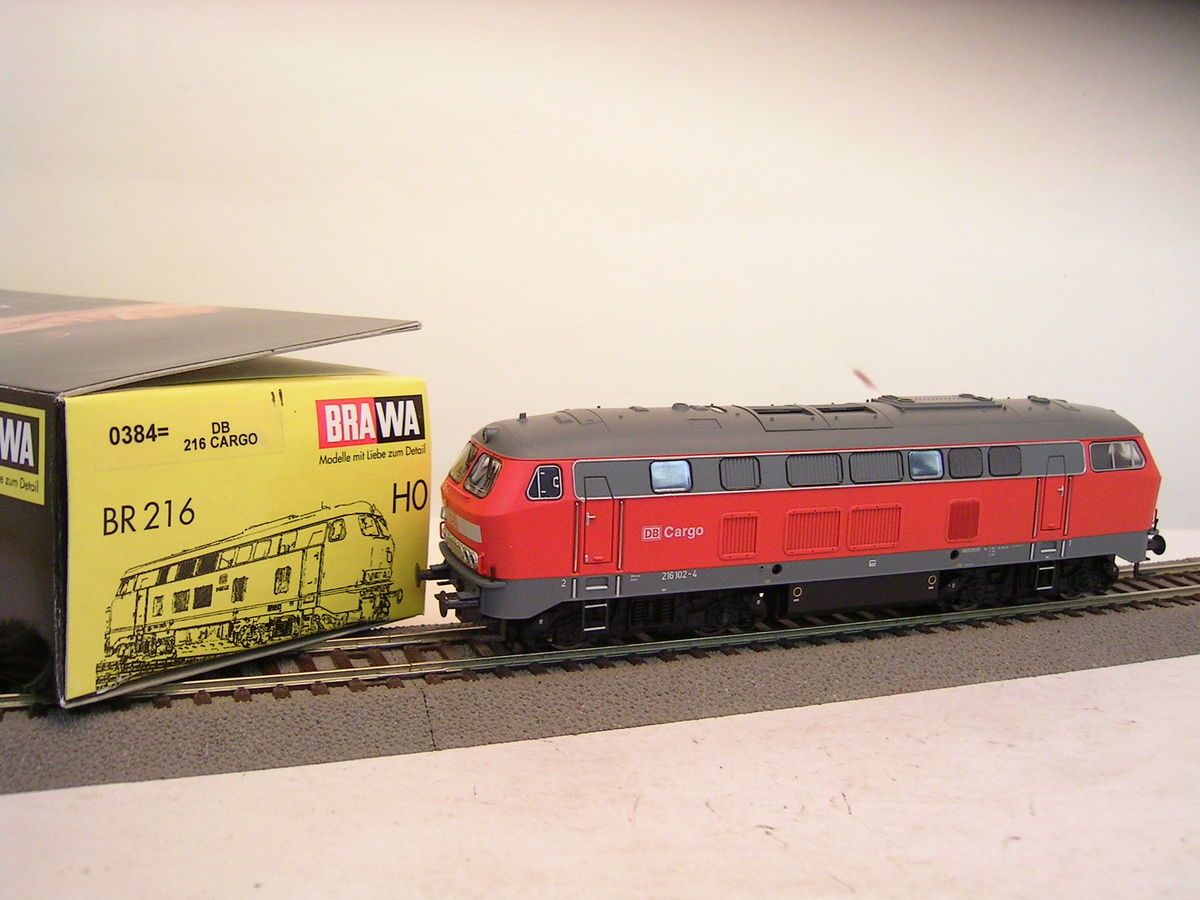 Brawa H0 0384 Diesellok BR 216 102 4 DB Cargo rot, DSS, Metall