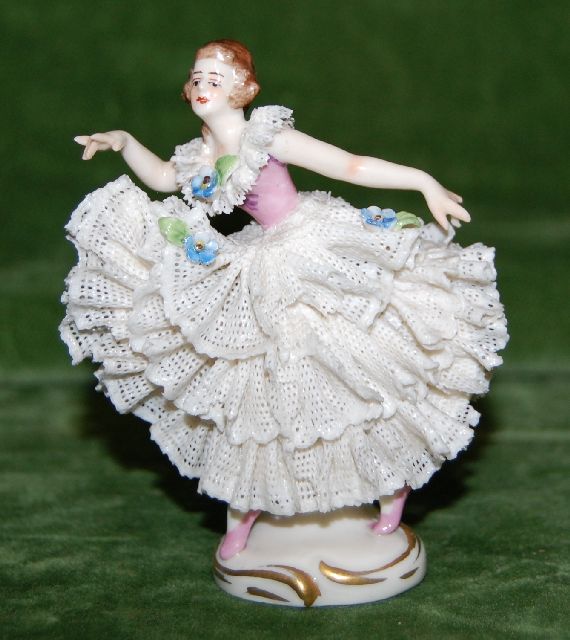 B204/ Porzellan FIGUR Porzellanfigur Ballerina Fürstenberg ? alt