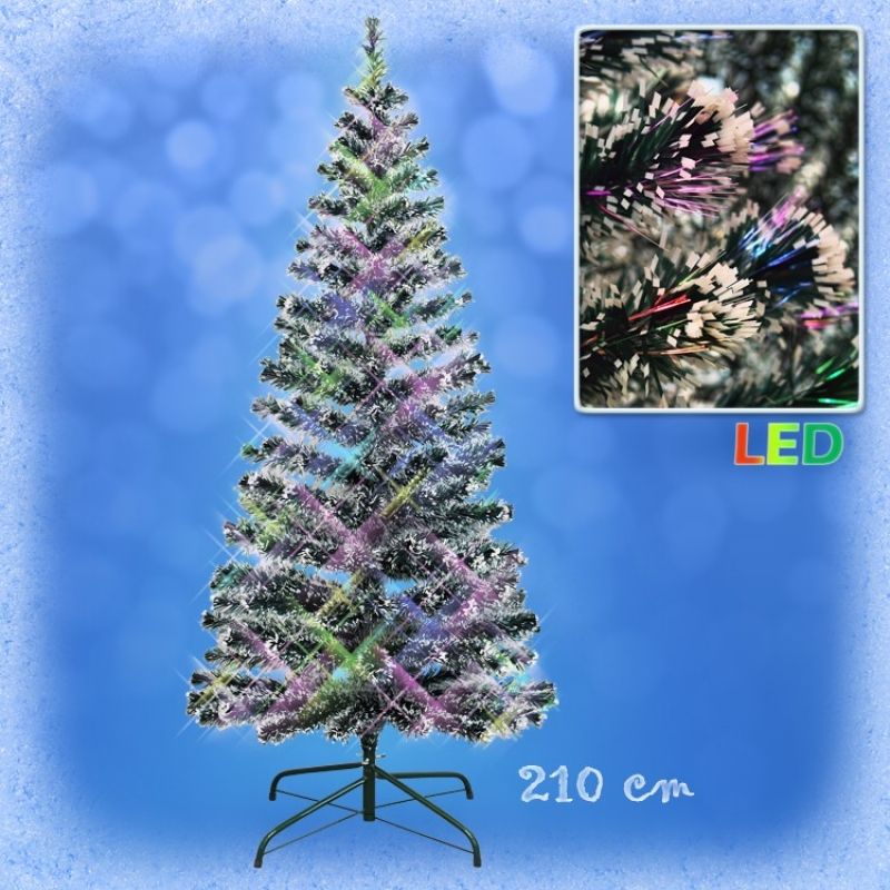 Weihnachtsbaum 210 cm, farbwechselnde LED Lichtfasern, Tannenbaum